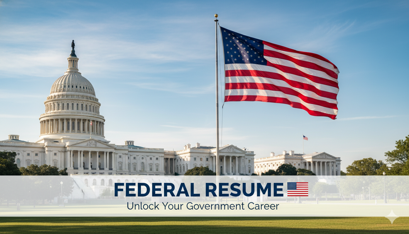 Professional working on a federal resume for USAJOBS