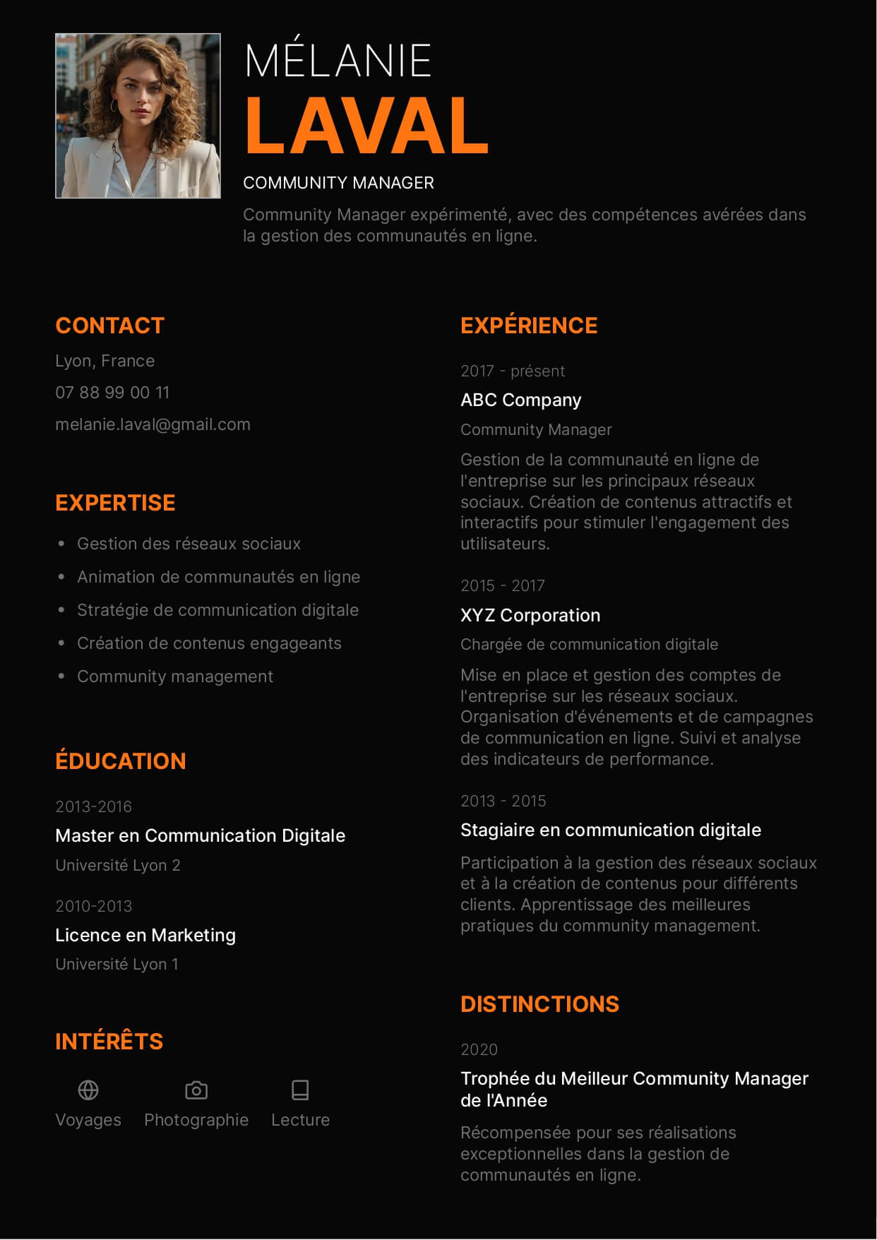 exemple cv commercial