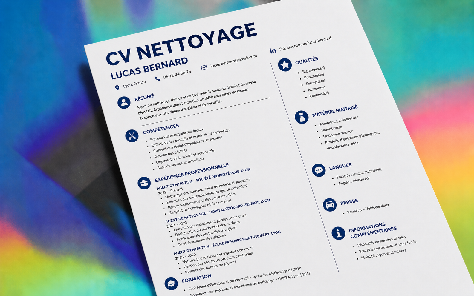 10 modèles de CV Agent d'entretien / nettoyage gratuit à remplir en 2026