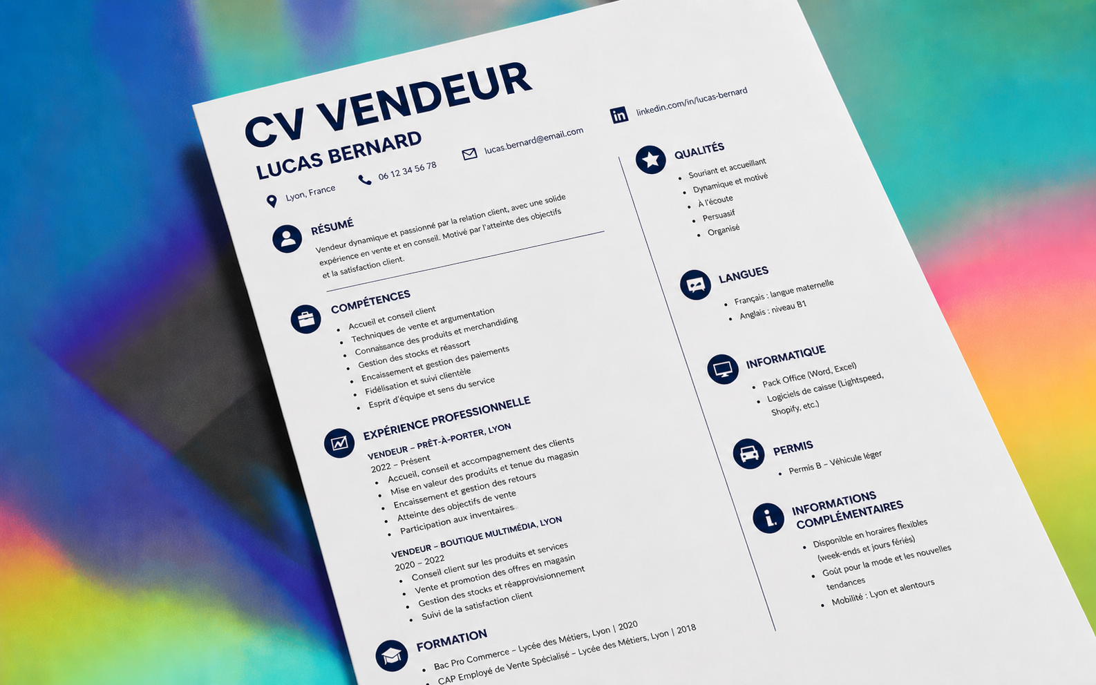 10 modèles de CV Vendeur / Conseiller de vente gratuit à remplir en 2026