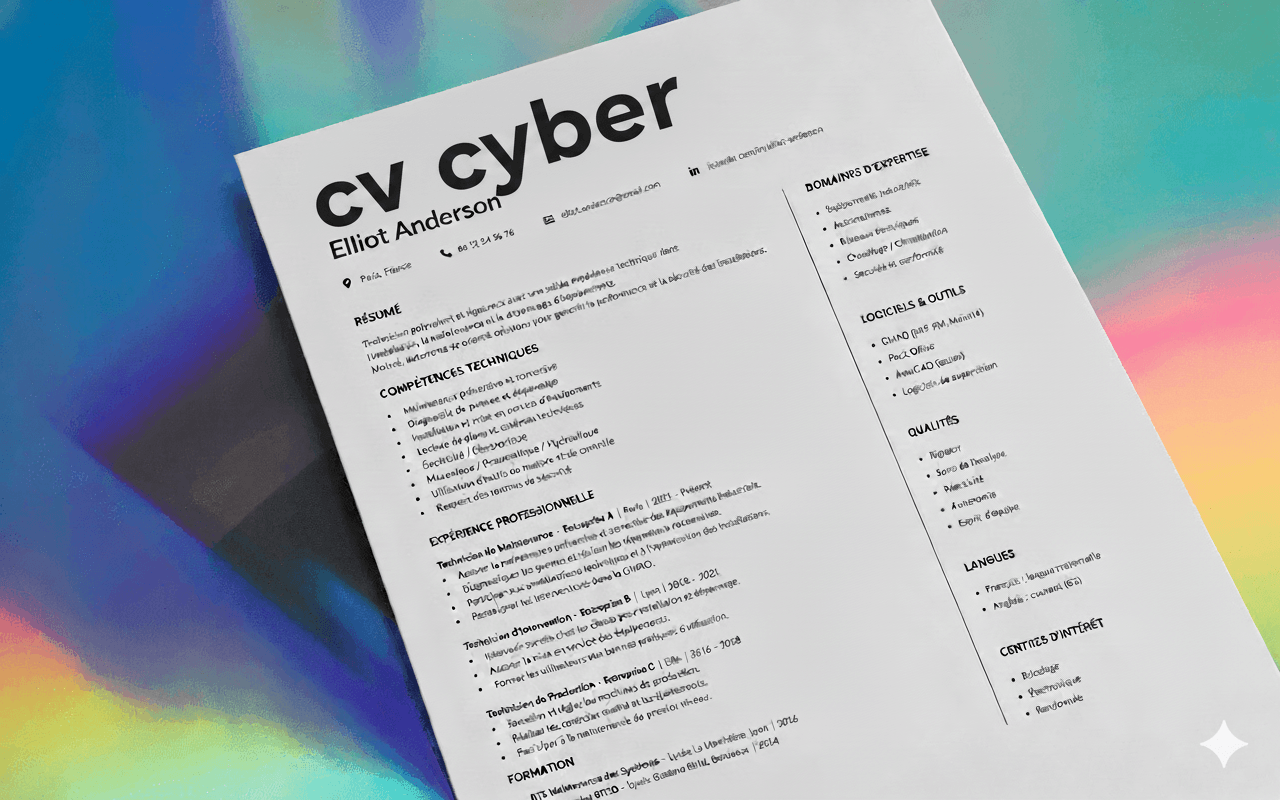 10 modèles de CV expert cybersécurité gratuit à remplir en 2026