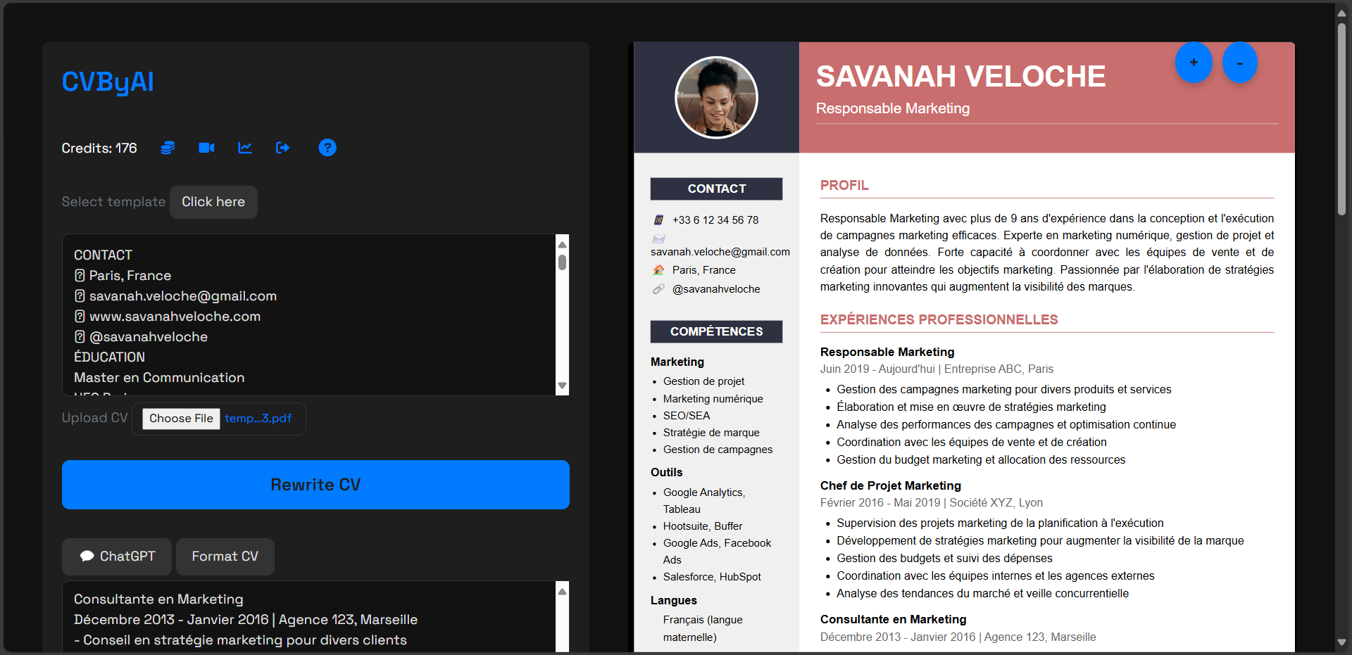 cv designer pole emploi