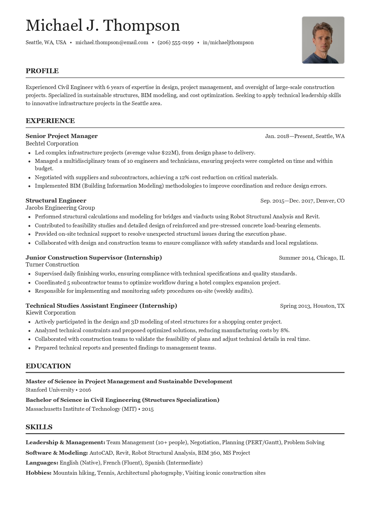 A student resume