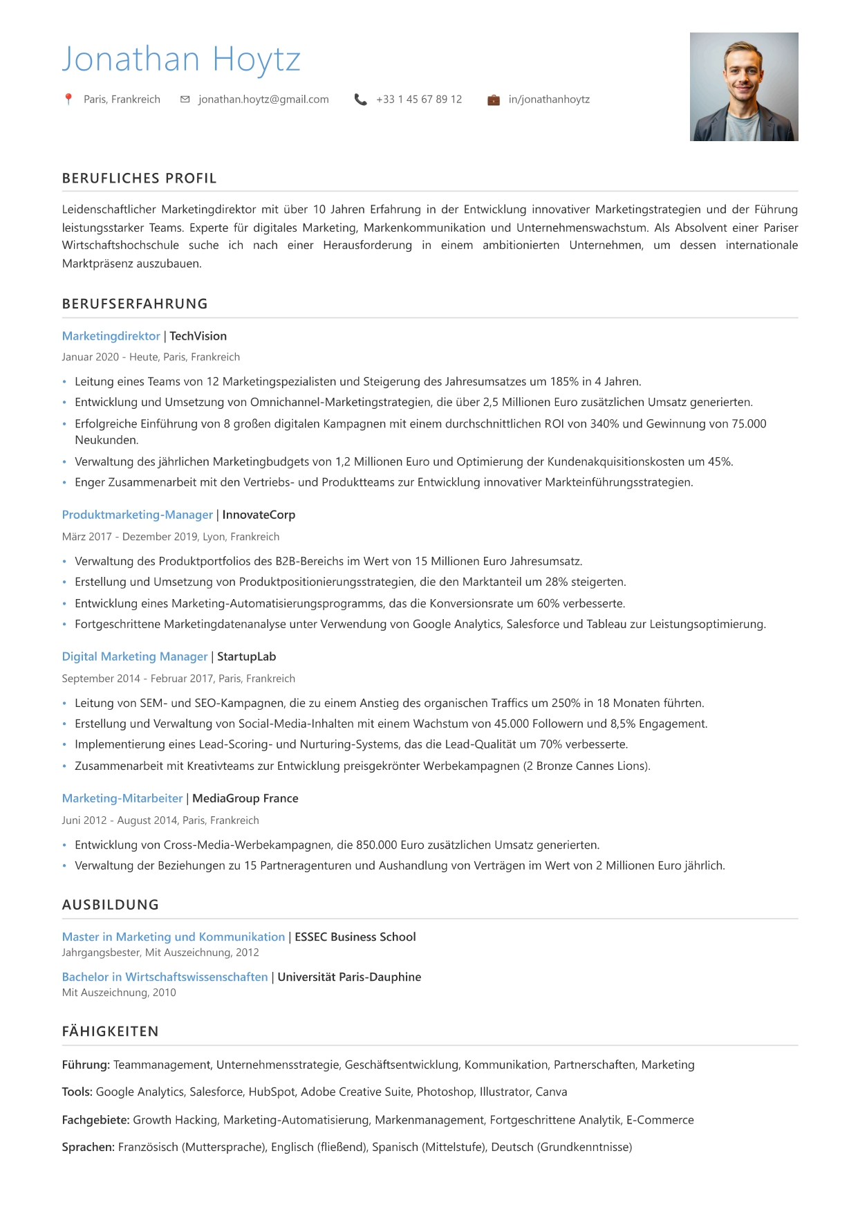 tech lebenslauf 2026