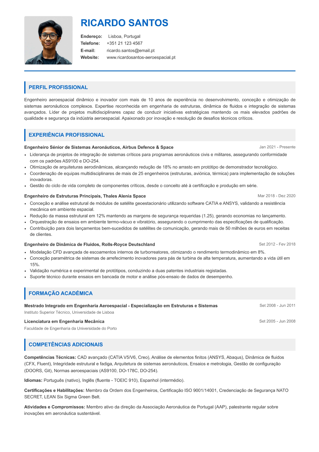 Modelo de currículo moderno sem foto número 502 por CVByAI